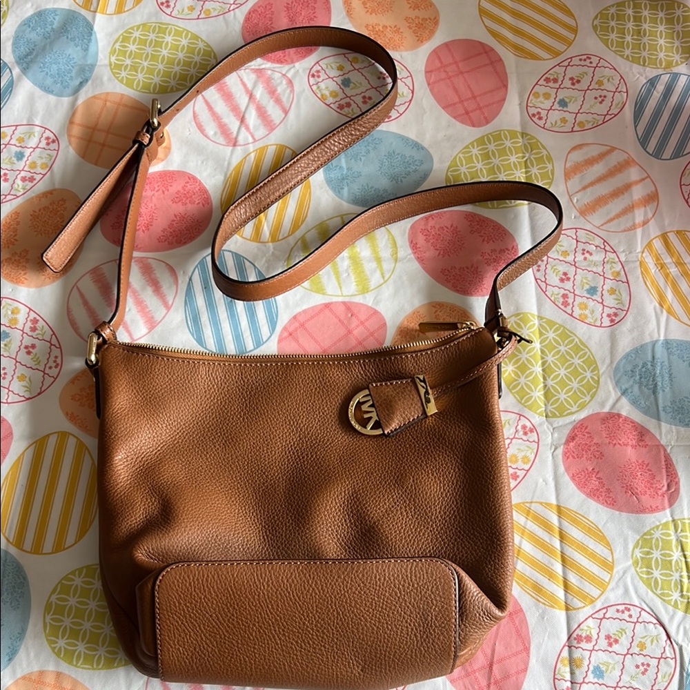 Michael Kors Tan Leather Crossbody Bag